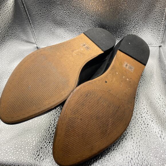 Kelsi Dagger Brooklyn Black Slip On Mules Almond Toe Leather Upper Sz 8.5 - Picture 5 of 12